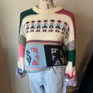 Vintage made in Peru wool sweater